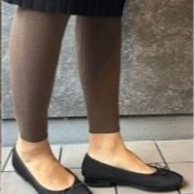 大きいサイズ　吸湿発熱リブタイツ（JM-L　後ろマチ付き）