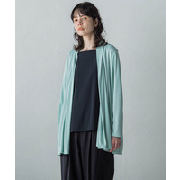 【大きいサイズ】シルク混カットカーディガン≪手洗い可能≫
