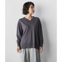 【大きいサイズ】Vネックニット≪手洗い可能≫