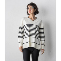 【大きいサイズ】Vネックニット≪手洗い可能≫