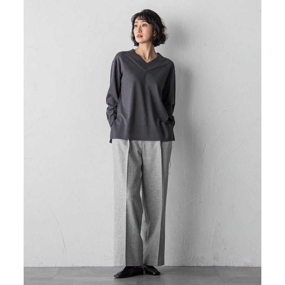 【大きいサイズ】Vネックニット≪手洗い可能≫3