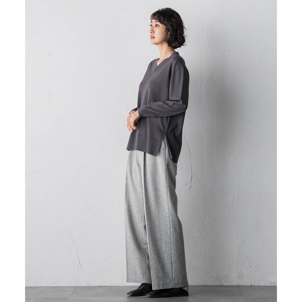 【大きいサイズ】Vネックニット≪手洗い可能≫4