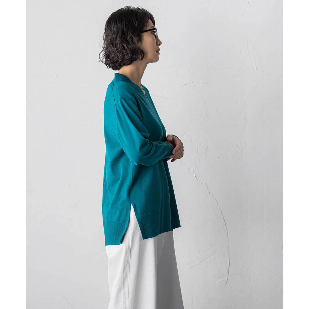 【大きいサイズ】Vネックニット≪手洗い可能≫9