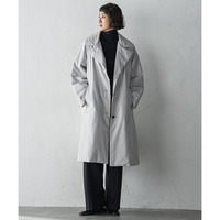 【大きいサイズ】撥水タフタロングコート≪洗濯機で洗える≫