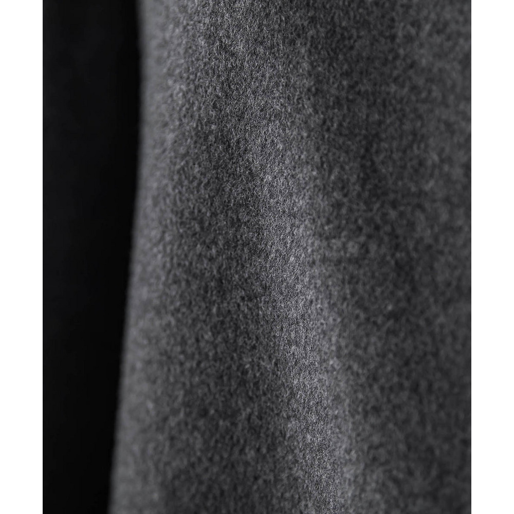 【大きいサイズ】ノーカラーウールリバーコート8