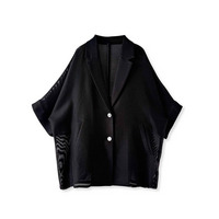 【大きいサイズ】シャンブレーメッシュジャケット
