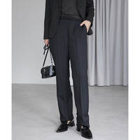 新色ブラック登場！【洗えるスーツ】高機能ストレートパンツ 無地（ストレッチ/セットアップ可）
