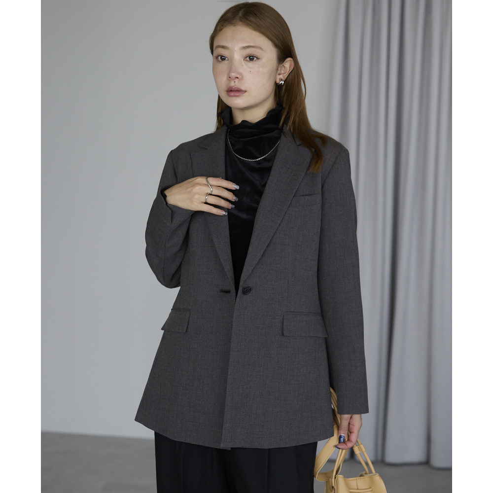 マイクロ千鳥柄 オーバーサイズ テーラードジャケット