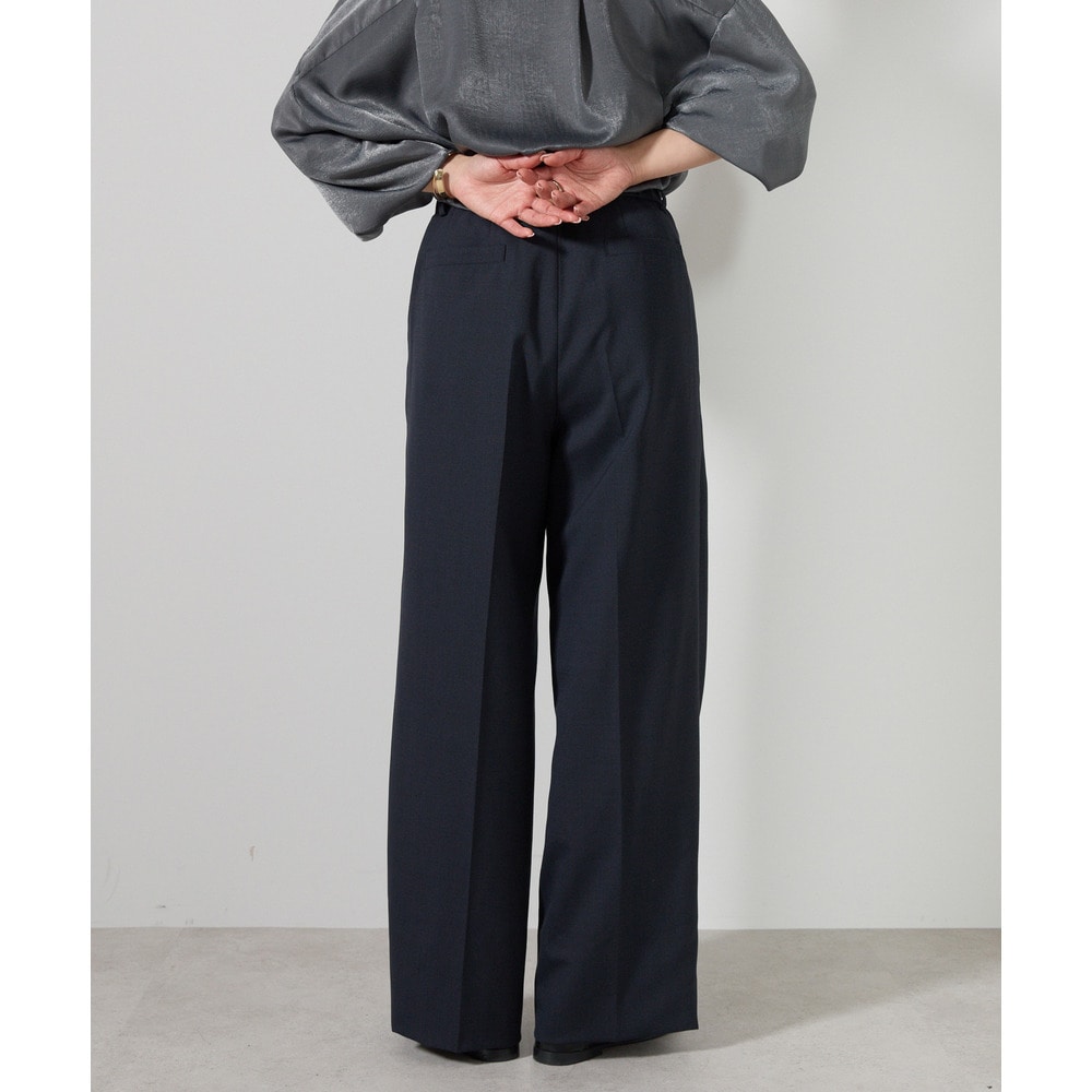 センタープレスウールブレンドワイドパンツ ※セットアップ可10