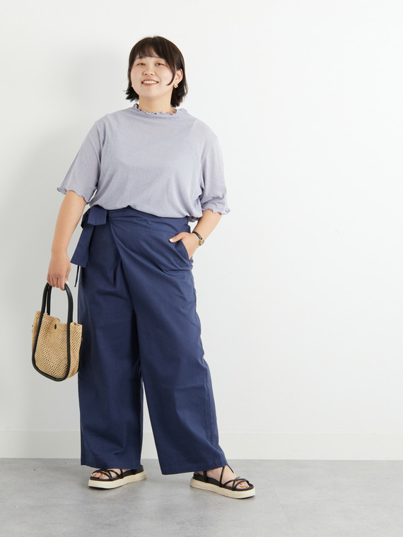 丁度良い透け感シルエット透けすぎない トップス コーデ