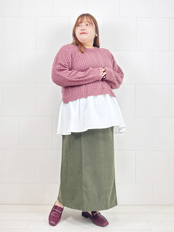 ふんわり可愛い秋色ニットコーデ