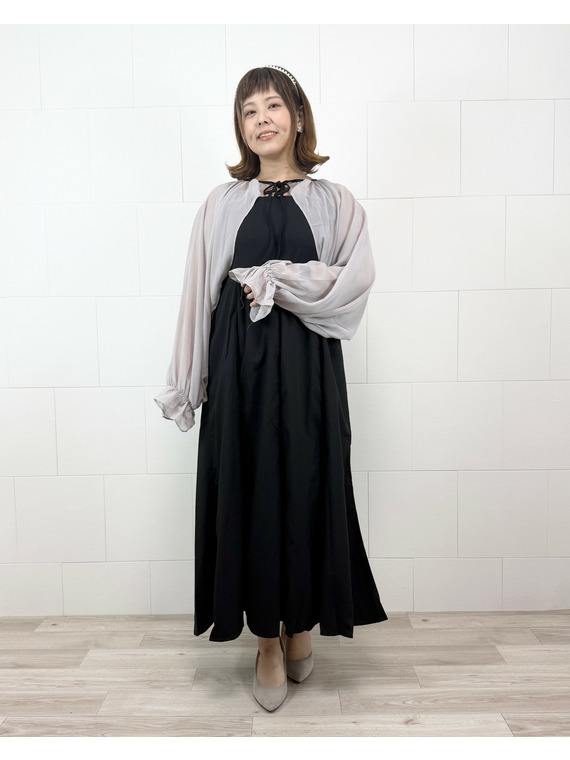 シースルー シフォンコーデ
