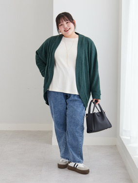 ワッフル起毛ドルマンコーデ