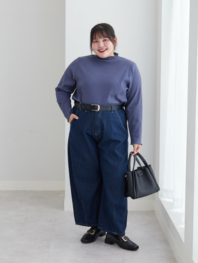 バレルデニムコーデ