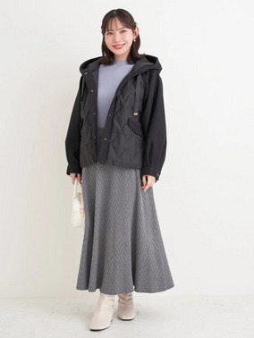 上品フェミニンなニットスカートデイリーコーデ