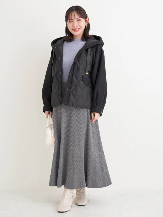 上品フェミニンなニットスカートデイリーコーデ