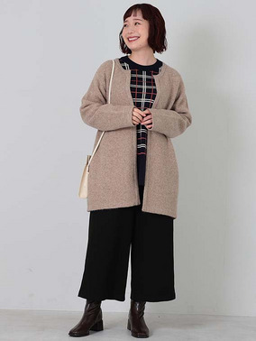 あたたかニットカーデコーデ　ミントブリーズ