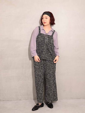 ツイードセットアップコーデ　レスウェル