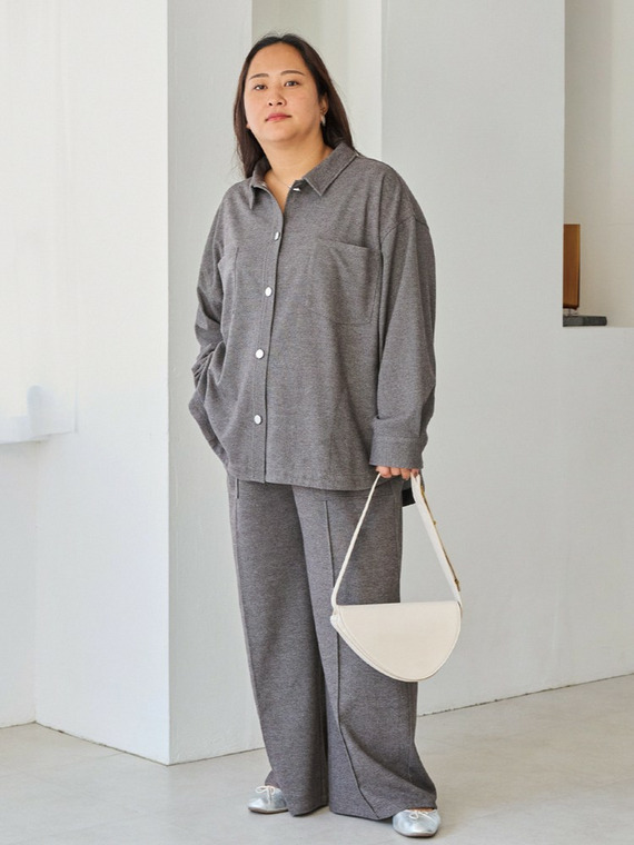 起毛カットソーセットアップコーデ　ラビアンジェ