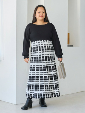 ニットワンピコーデ　ラビアンジェ