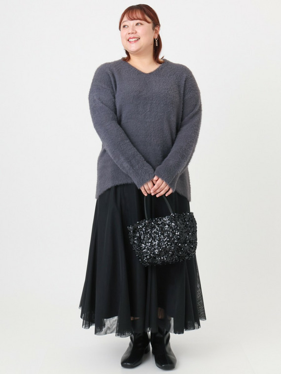 冬のスカートコーデ