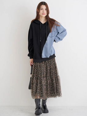 大人のカジュアルスカート休日コーデ