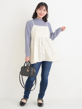 【体型カバー】大人フェミニンパンツデイリーコーデ