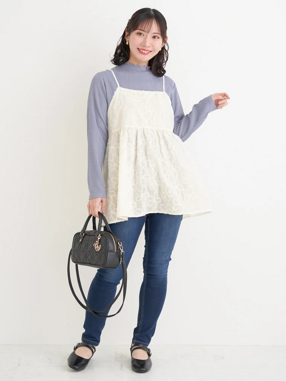 【体型カバー】大人フェミニンパンツデイリーコーデ