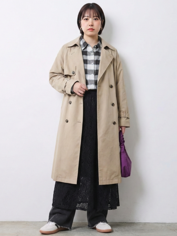 バルマカーン（ステンカラー）コートコーデ