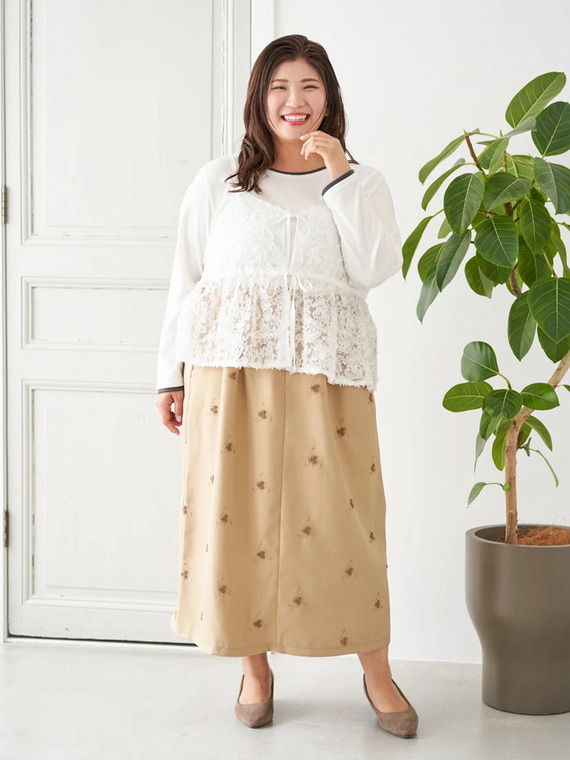 ぽっちゃりさん向け大人可愛いカジュアルデイリーコーデ