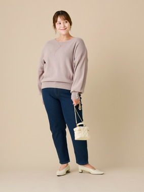 ミラノリブニットコーデ