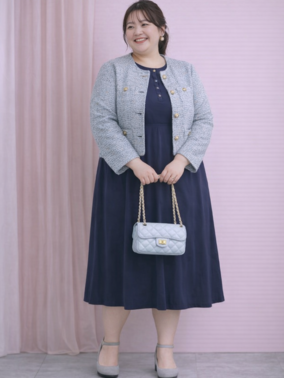 切替ワンピースコーデ