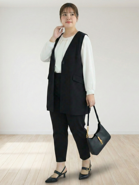 秘密のジレスーツ コーデ