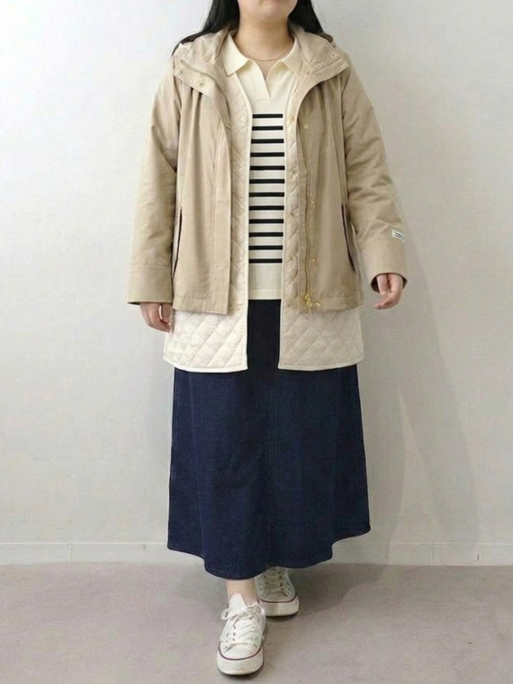 スタンドカラーブルゾンコーデ