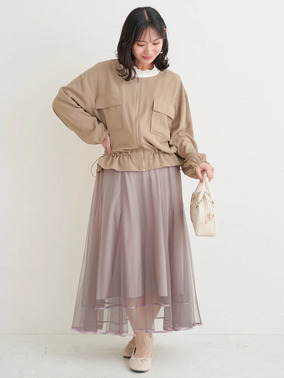 ぽっちゃりさん向け春の大人お出かけコーデ