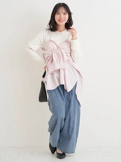 ぽっちゃりさん向け春の休日ショッピングコーデ