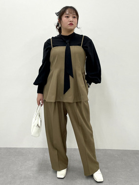 キャミソールビスチェセットアップコーデ