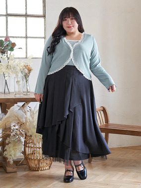 【Kannaコラボ】ぽっちゃりさん向け気分の上がるフェミニンスカートコーデ③