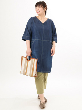 デニムチュニックコーデ