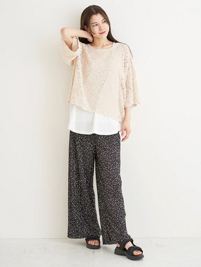 ぽっちゃりさん向け春の楽ちんデイリーコーデ