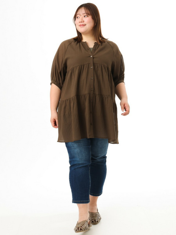 ティアードチュニックコーデ