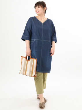 デニムチュニックコーデ