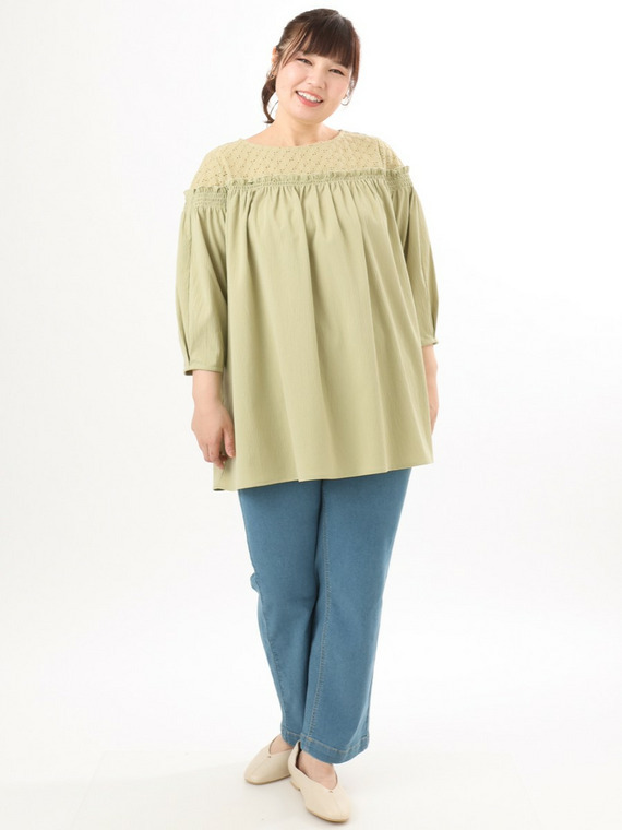 レースチュニックコーデ