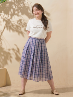 プリントスカートコーデ