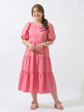 ティアードワンピースコーデ