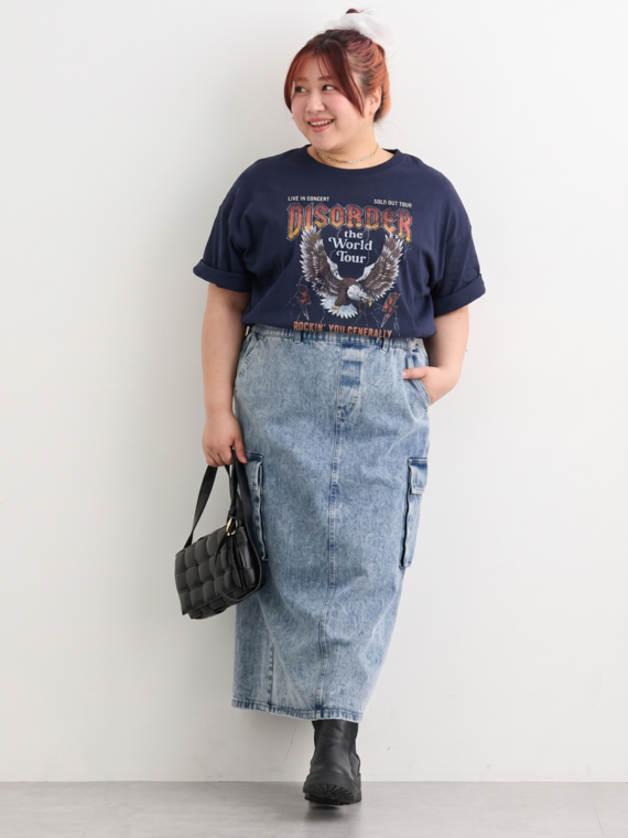 プリントTシャツコーデ