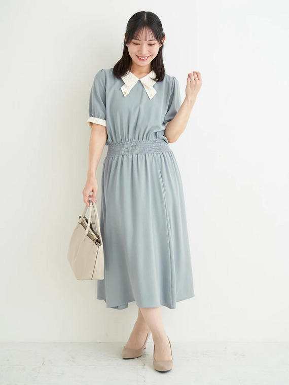 ぽっちゃりさん向けきれいめフェミニンワンピースコーデ
