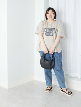 太もも周りが楽に穿ける サルエル デニムパンツ