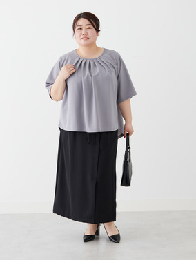 べたつかない夏を！  大人が着やすい 上品 ジョーゼット ブラウス