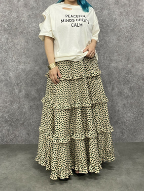 プリントマキシワンピース　ヴィンテージTシャツ